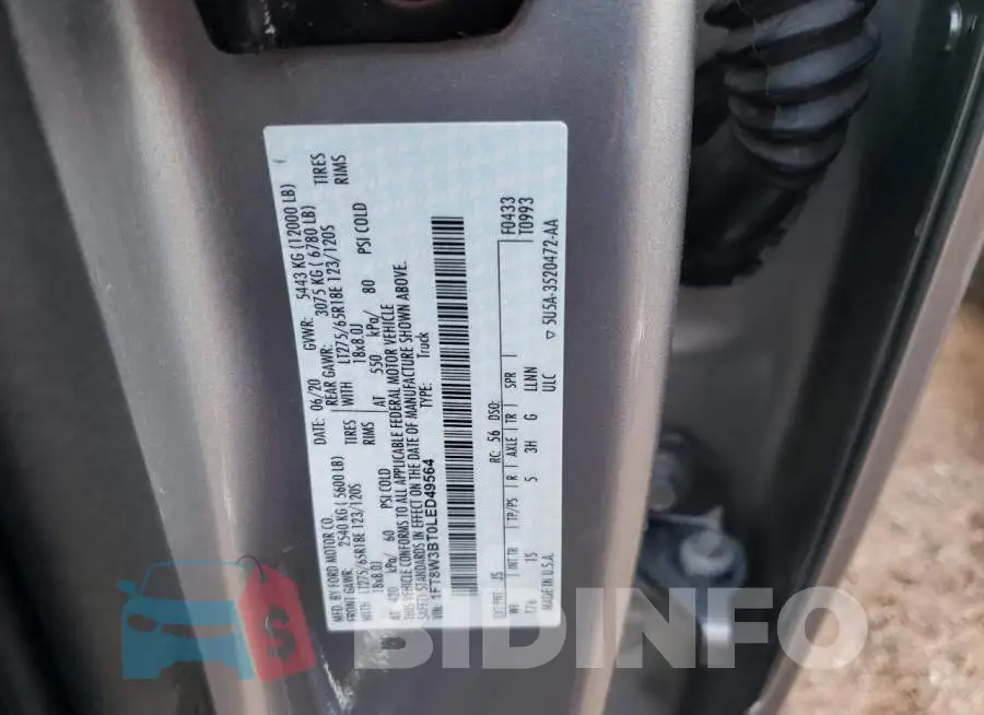 1FT8W3BT0LED49564 Photo# 12
