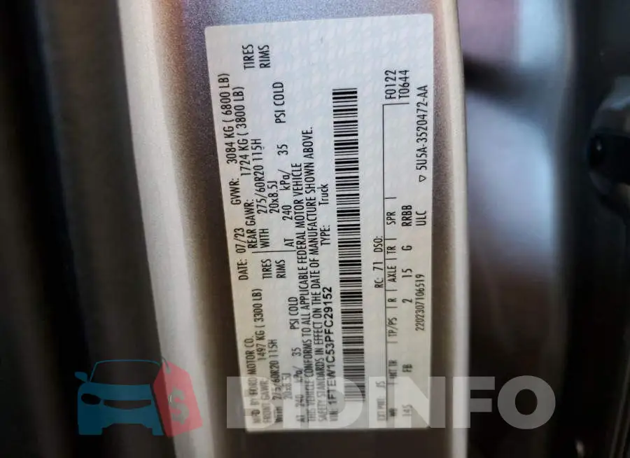 1FTEW1C53PFC29152 Photo# 12