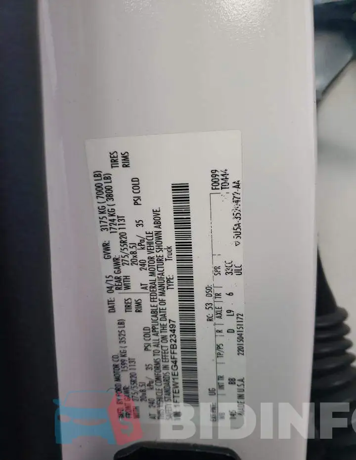 1FTEW1EG4FFB23497 Photo# 12