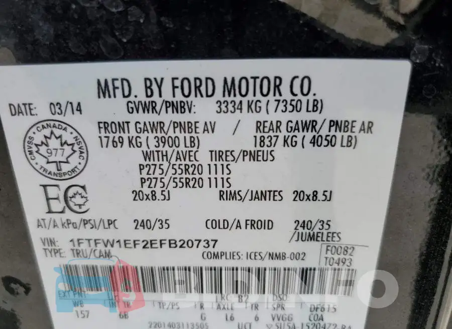 1FTFW1EF2EFB20737 Photo# 12