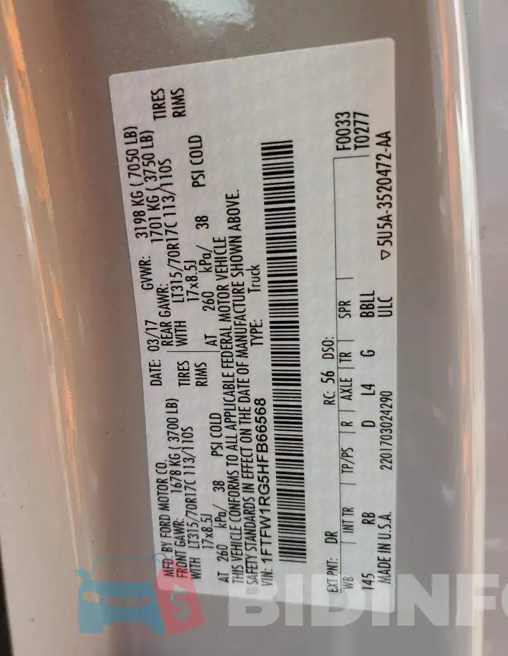1FTFW1RG5HFB66568 Photo# 12