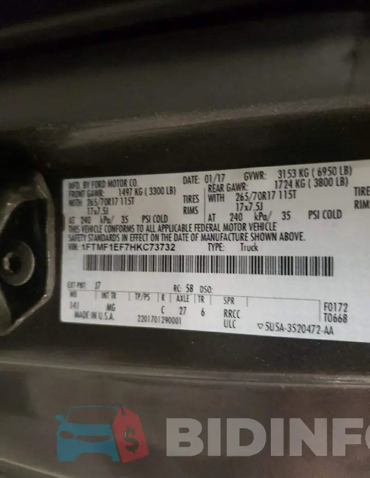 1FTMF1EF7HKC73732 Photo# 12