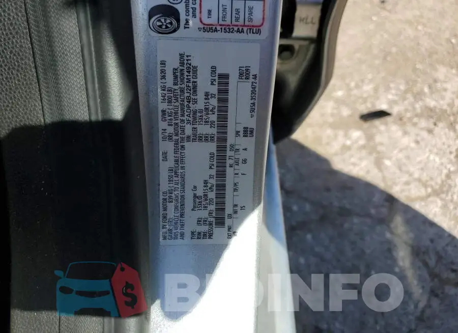 3FADP4BJ2FM149211 Photo# 12