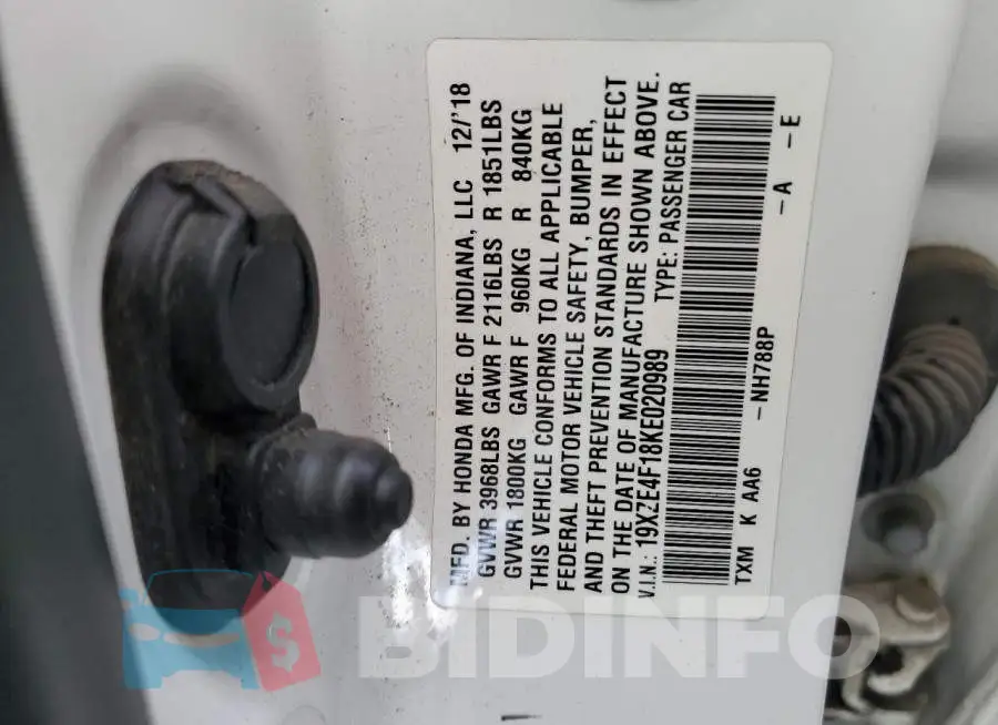 19XZE4F18KE020989 Photo# 12
