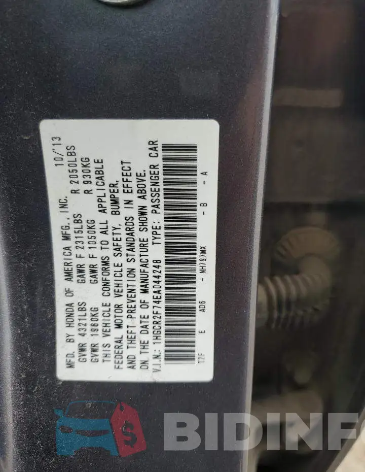 1HGCR2F74EA044248 Photo# 12