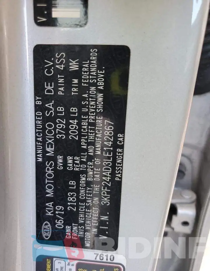 3KPF24AD3LE142867 Photo# 13