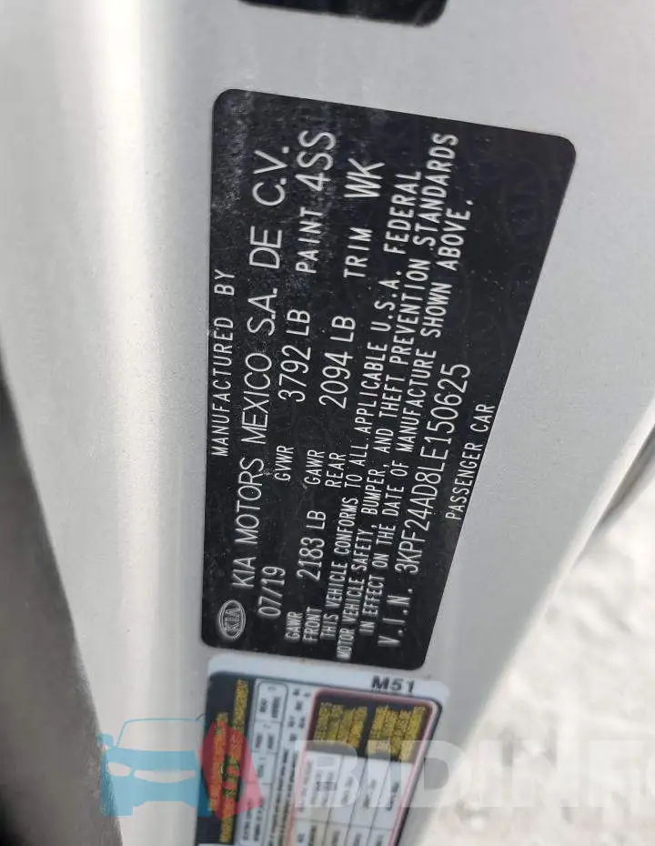 3KPF24AD8LE150625 Photo# 12