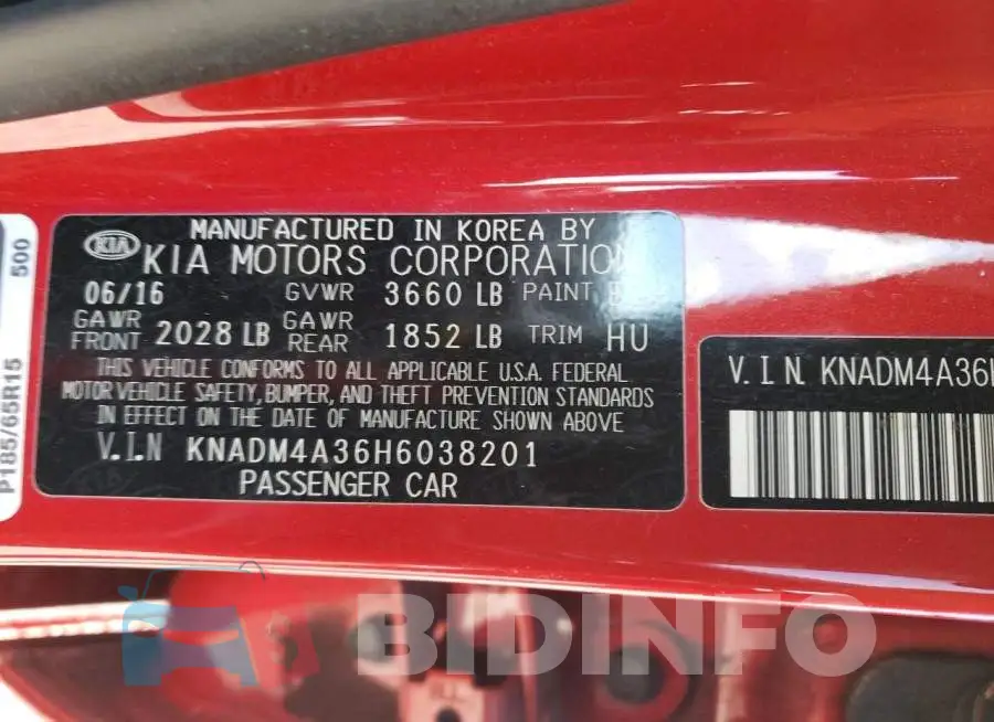 KNADM4A36H6038201 Photo# 13