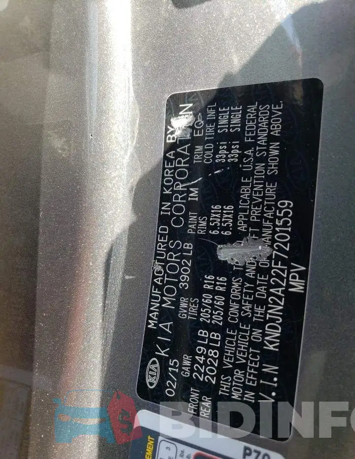 KNDJN2A22F7201559 Photo# 12