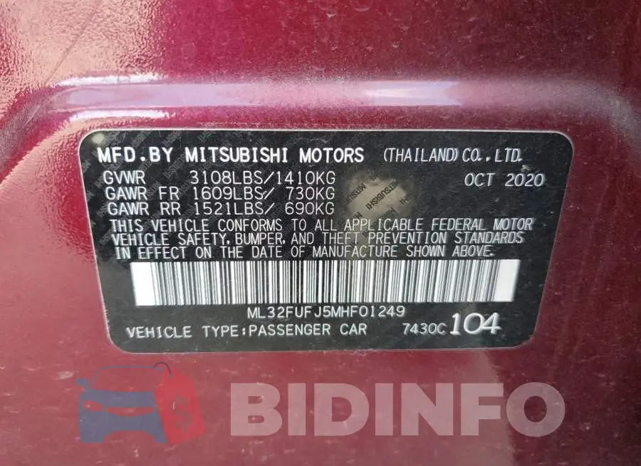 ML32FUFJ5MHF01249 Photo# 13