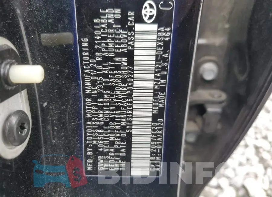 5YFS4RCE6LP040277 Photo# 12