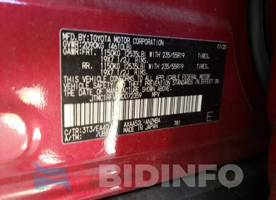 JTMC1RFV7MD072359 Photo# 12