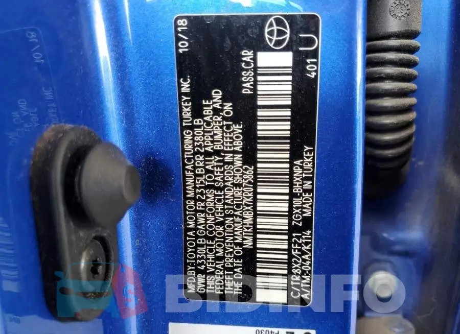 NMTKHMBX7KR075862 Photo# 12