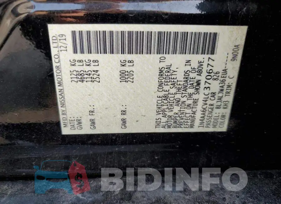 1N4AA6CV4LC370677 Photo# 12