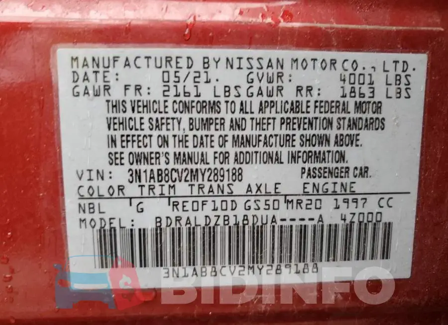 3N1AB8CV2MY289188 Photo# 12