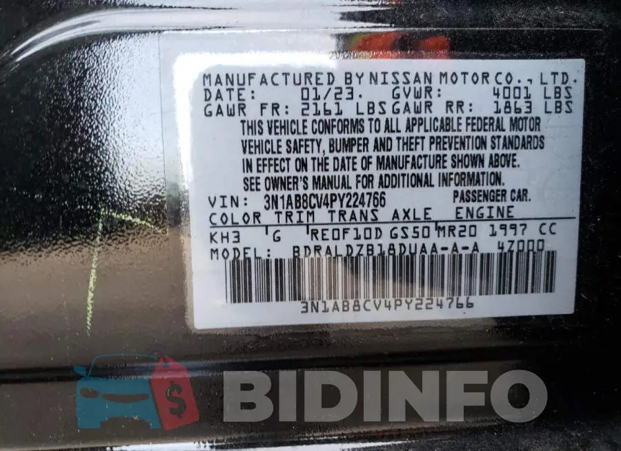 3N1AB8CV4PY224766 Photo# 12