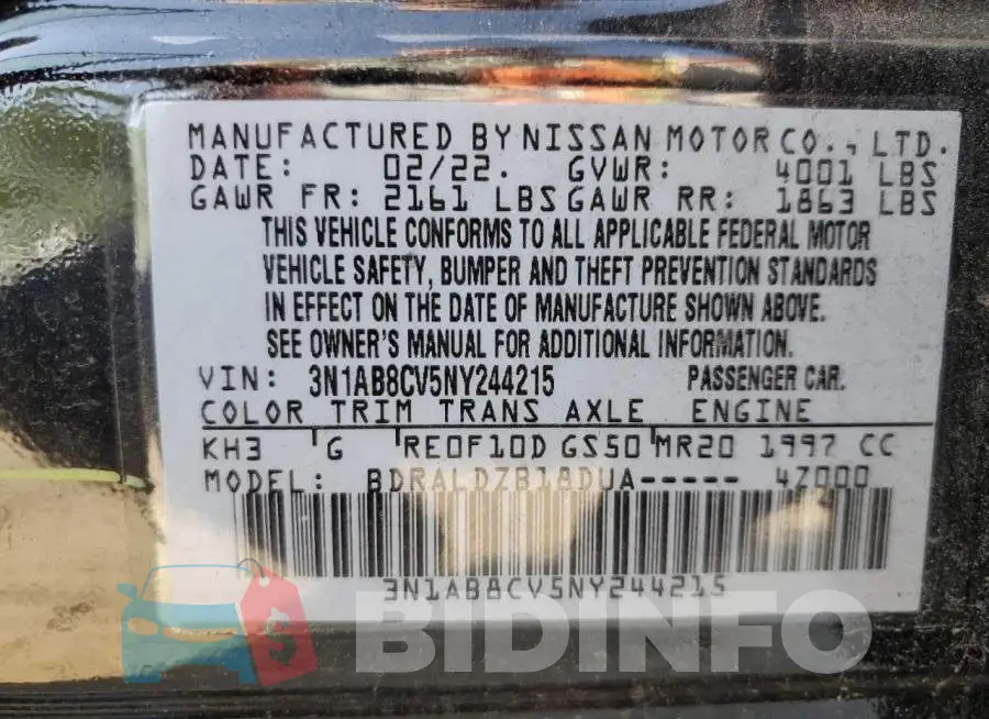 3N1AB8CV5NY244215 Photo# 13