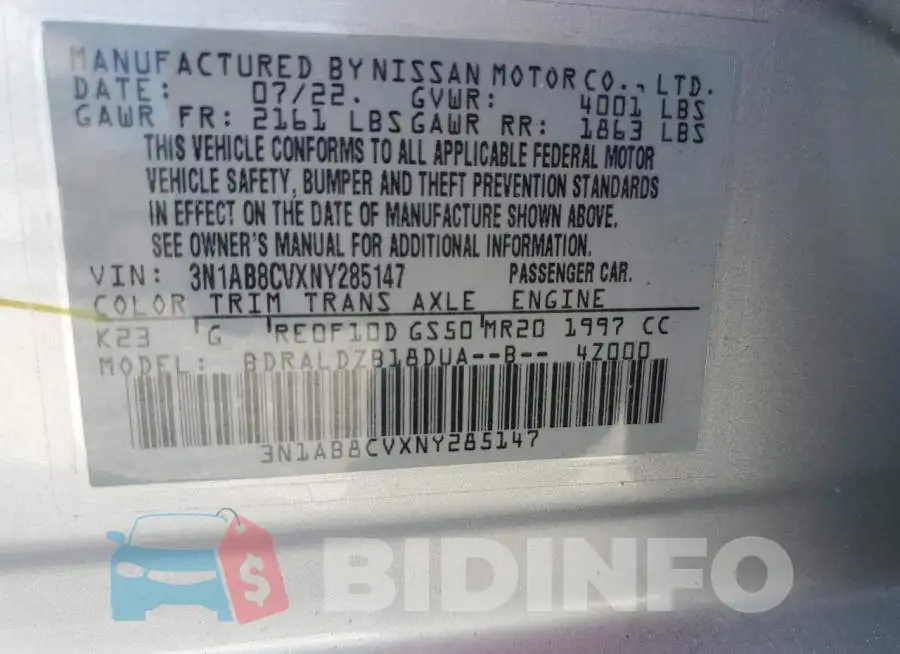 3N1AB8CVXNY285147 Photo# 13