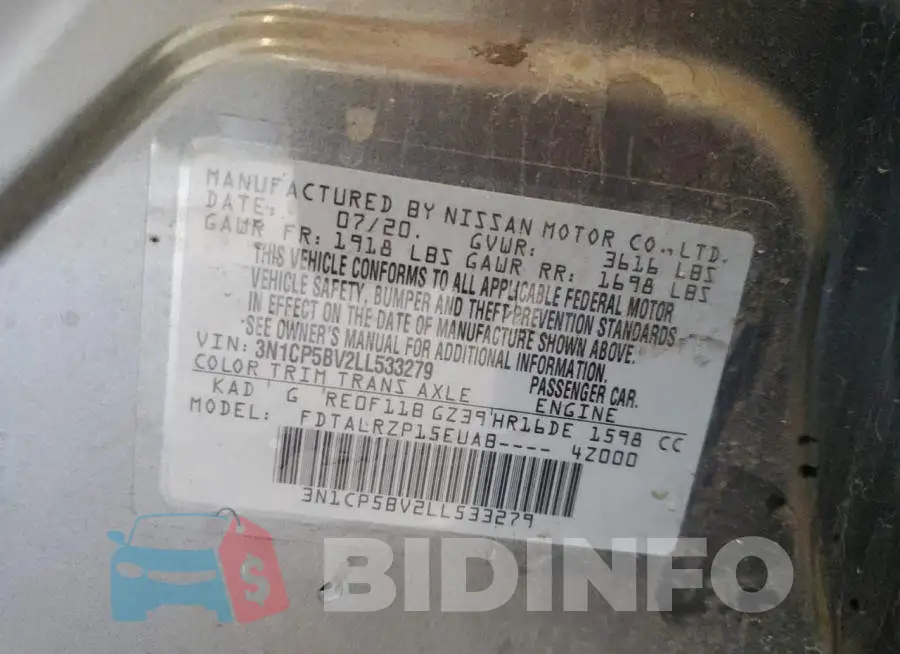 3N1CP5BV2LL533279 Photo# 13