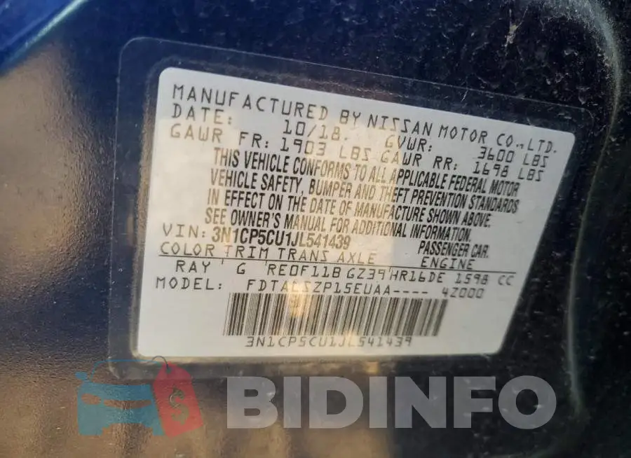 3N1CP5CU1JL541439 Photo# 13