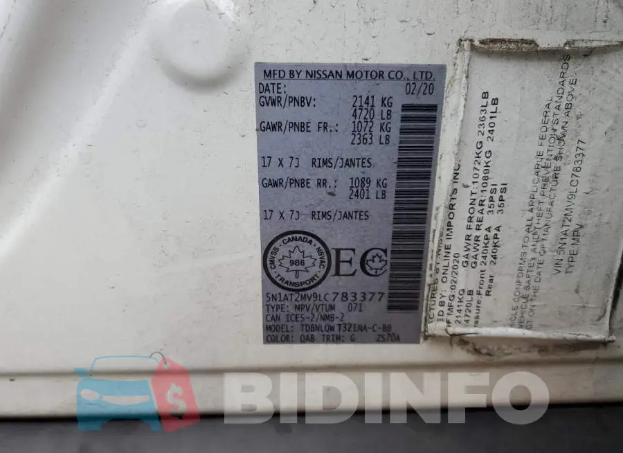 5N1AT2MV9LC783377 Photo# 12