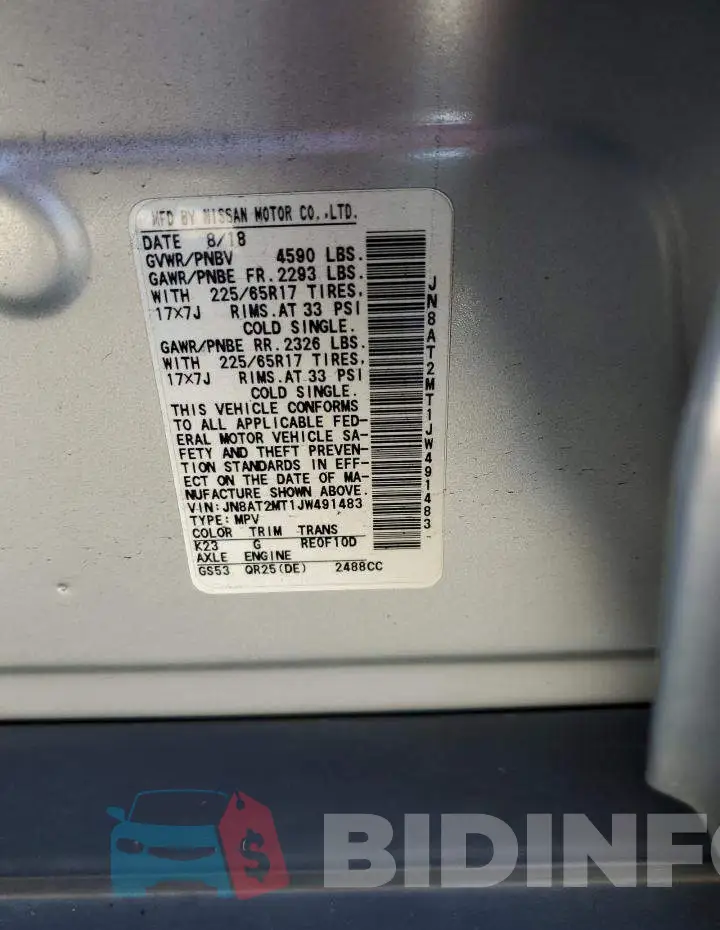 JN8AT2MT1JW491483 Photo# 13