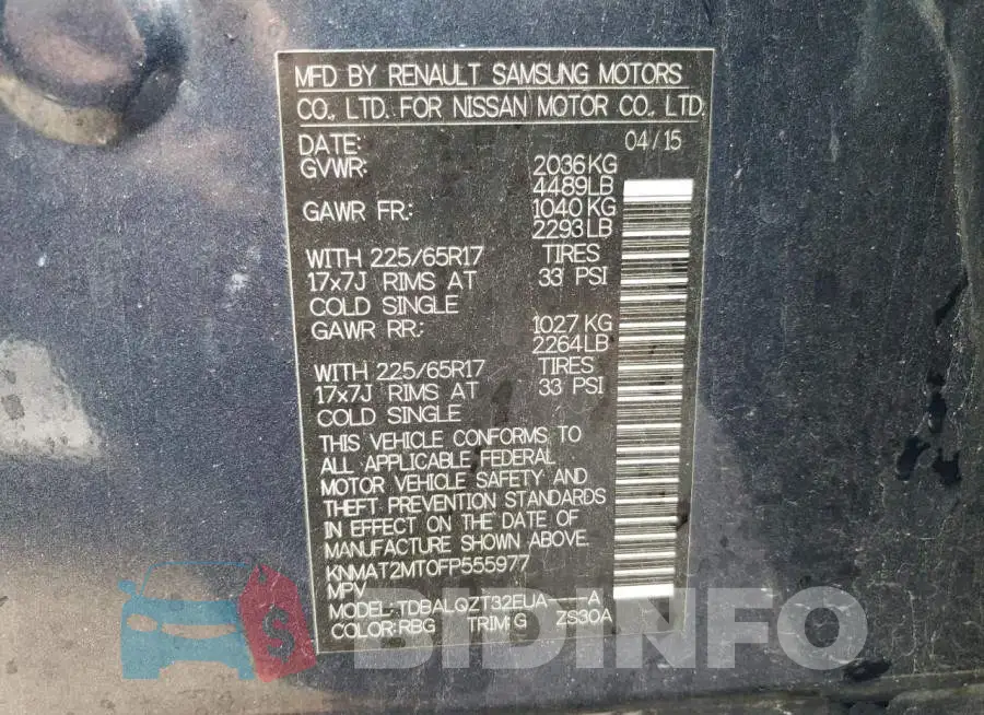 KNMAT2MT0FP555977 Photo# 13