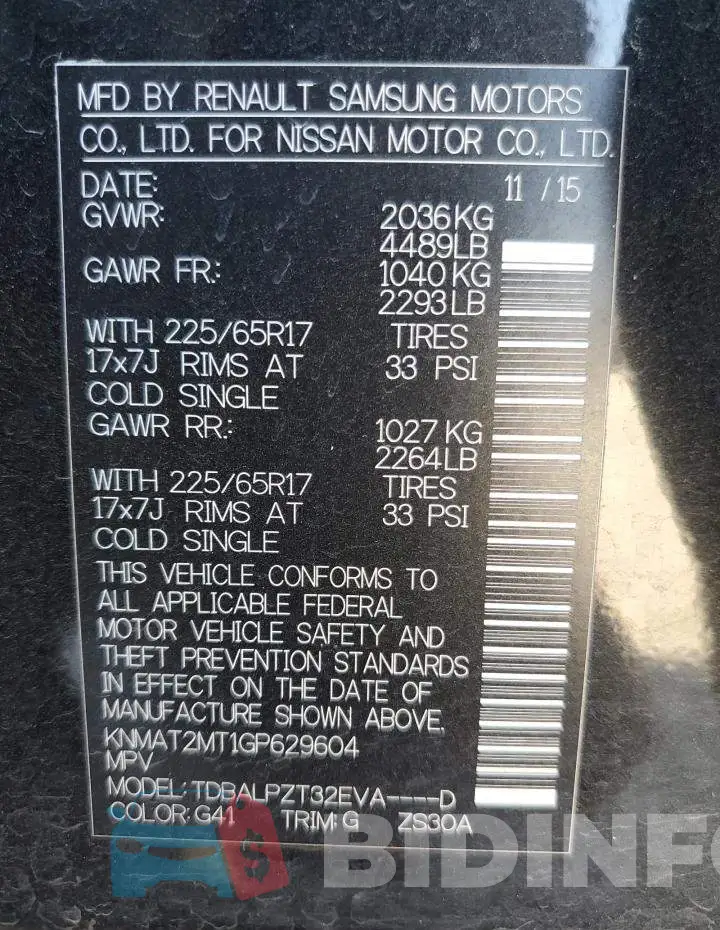 KNMAT2MT1GP629604 Photo# 13