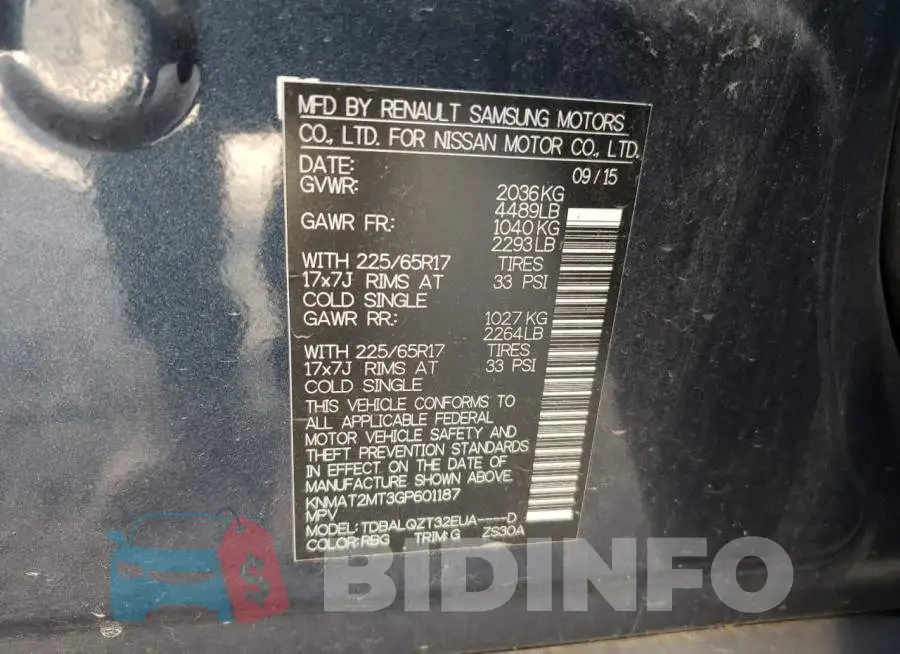 KNMAT2MT3GP601187 Photo# 13