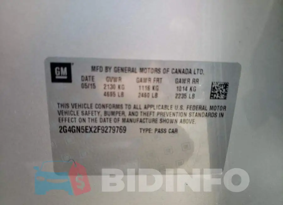 2G4GN5EX2F9279769 Photo# 12