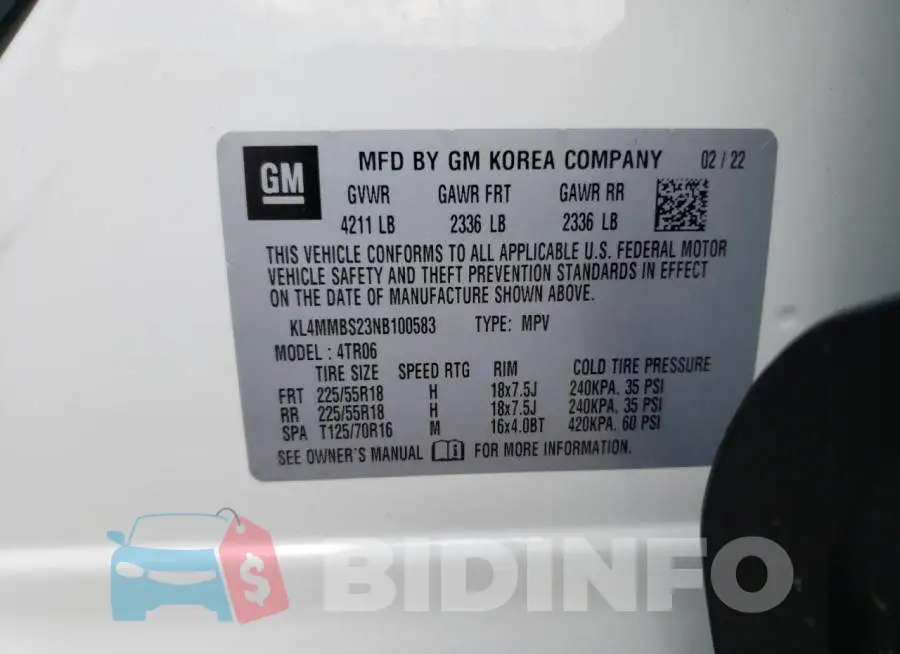KL4MMBS23NB100583 Photo# 14