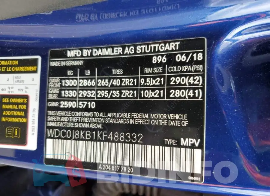 WDC0J8KB1KF488332 Photo# 12