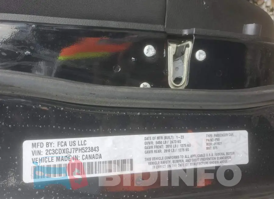 2C3CDXGJ7PH523843 Photo# 12