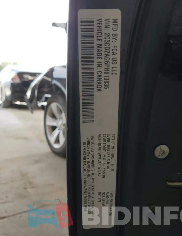 2C3CDZAG6PH610836 Photo# 12