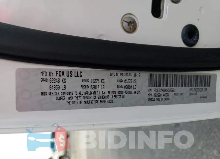 2C3CDZAG8KH503621 Photo# 12