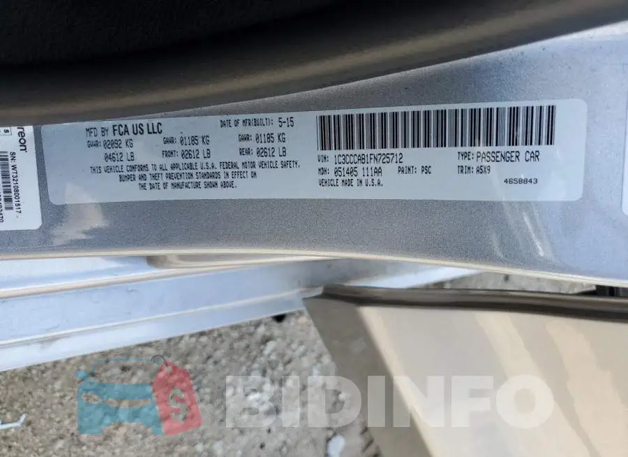 1C3CCCAB1FN725712 Photo# 13