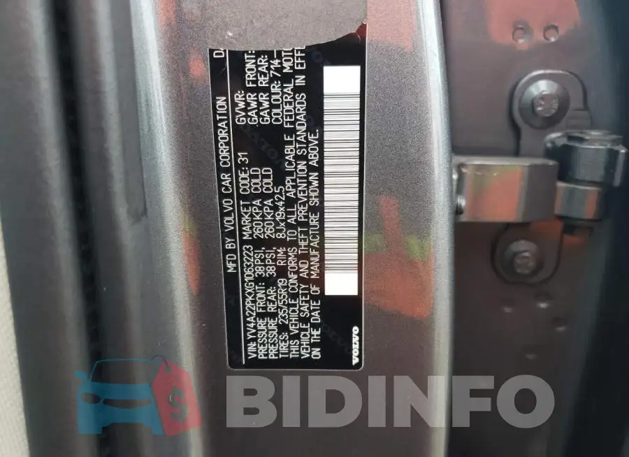YV4A22PKXG1063223 Photo# 12