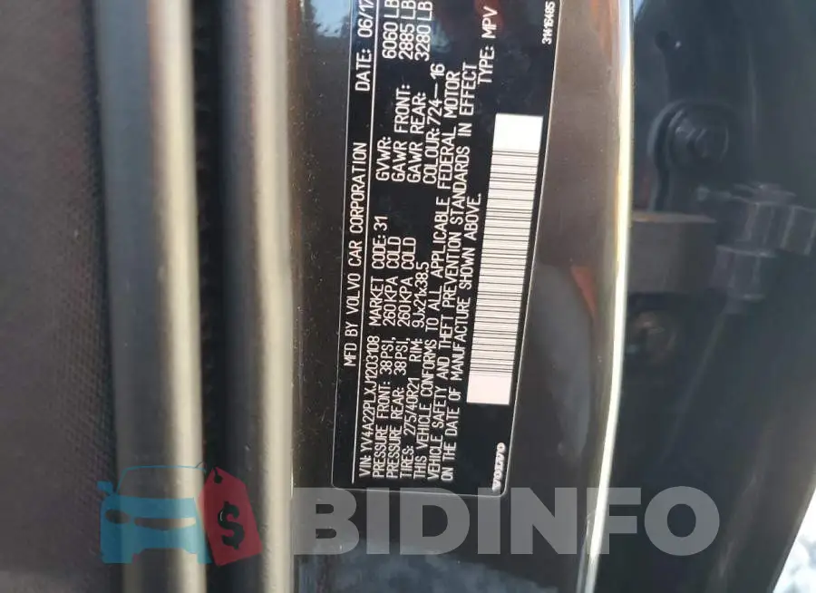 YV4A22PLXJ1203108 Photo# 13