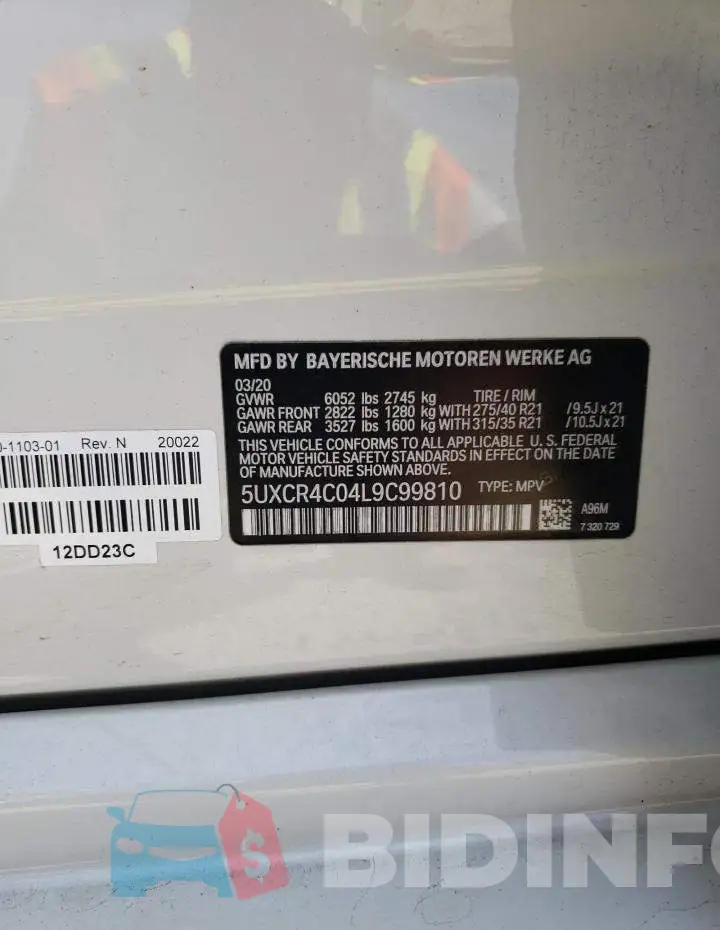 5UXCR4C04L9C99810 Photo# 14
