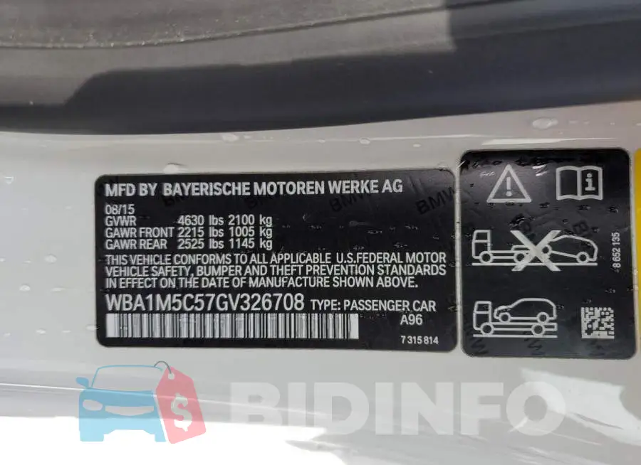 WBA1M5C57GV326708 Photo# 12