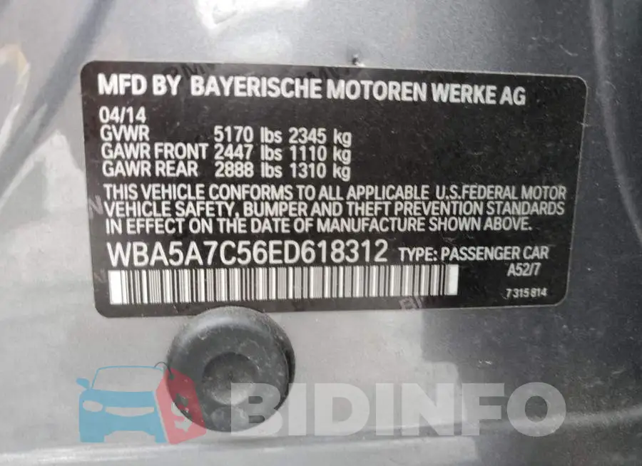 WBA5A7C56ED618312 Photo# 12