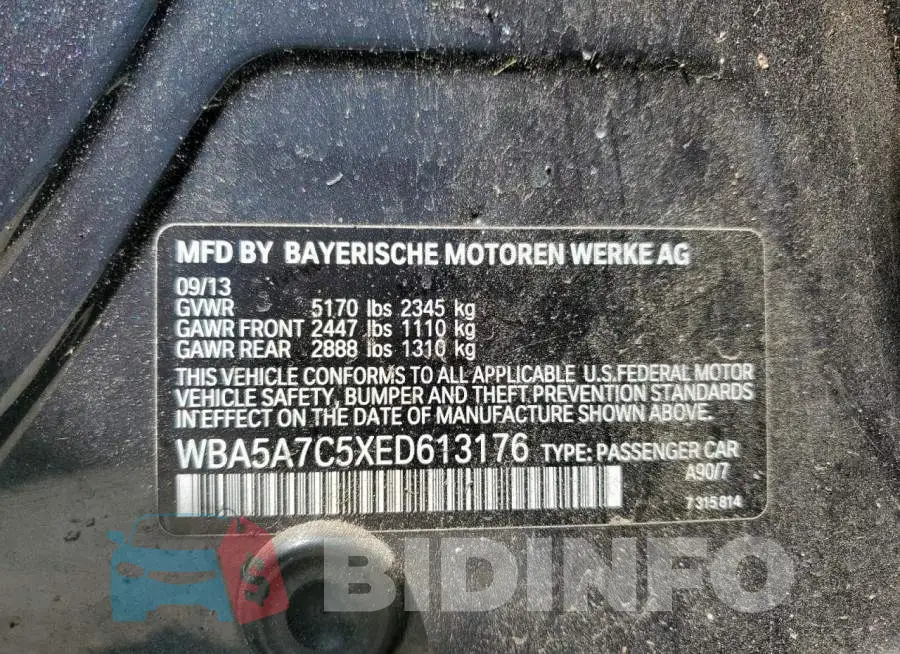 WBA5A7C5XED613176 Photo# 12