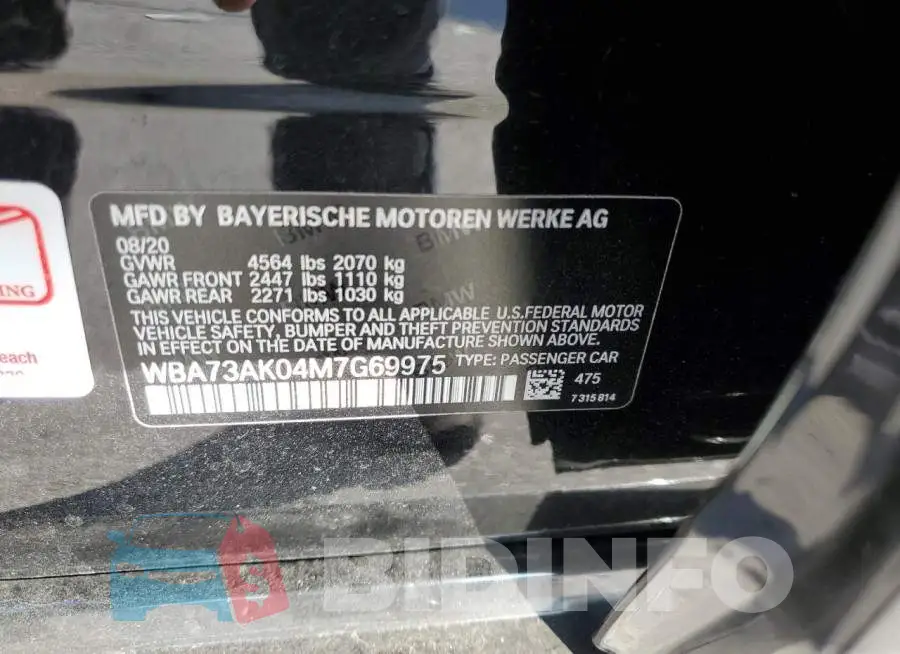 WBA73AK04M7G69975 Photo# 12