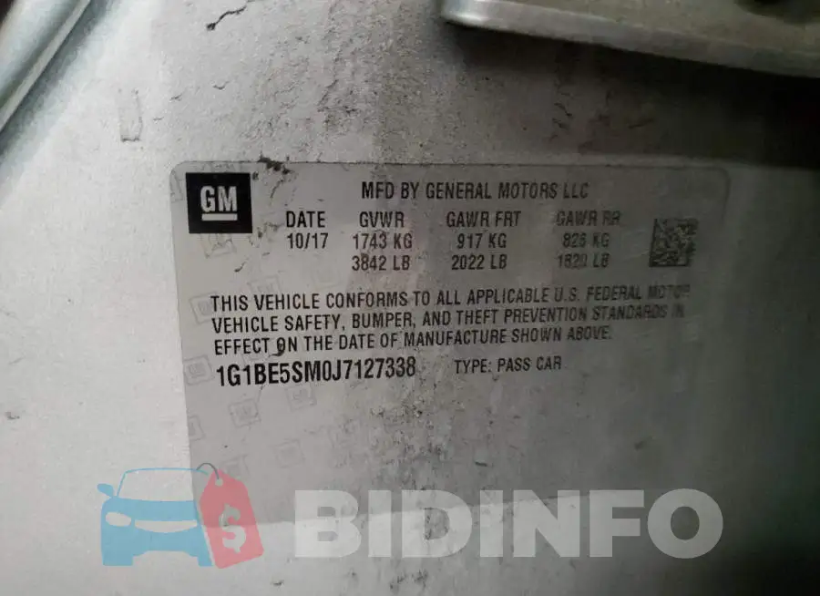 1G1BE5SM0J7127338 Photo# 12