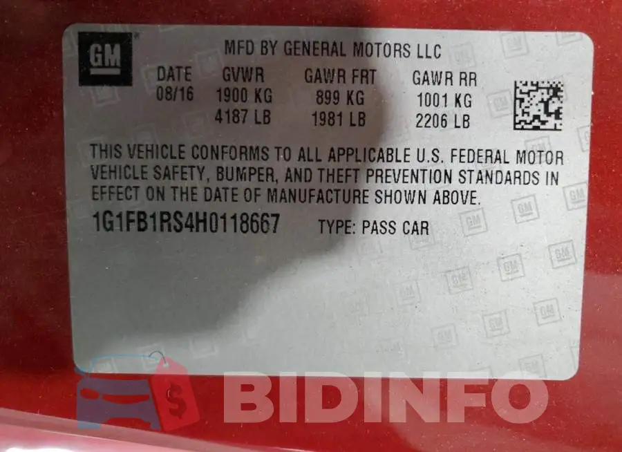 1G1FB1RS4H0118667 Photo# 12