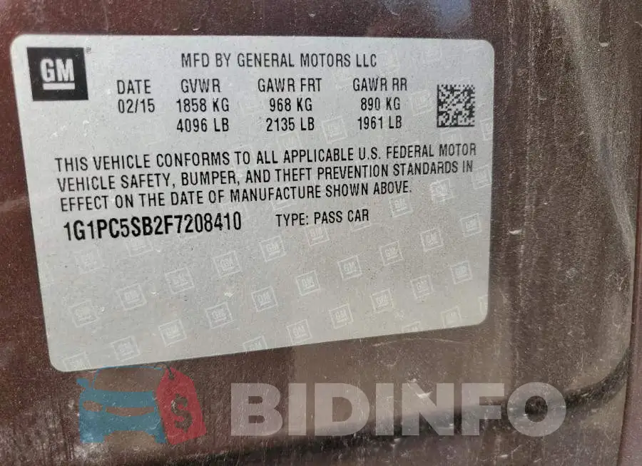 1G1PC5SB2F7208410 Photo# 12