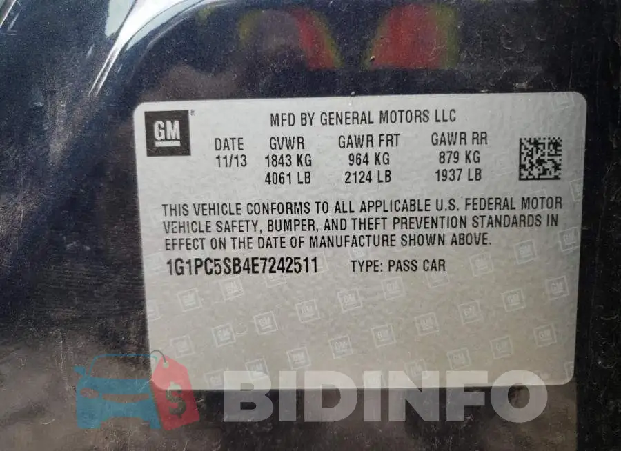1G1PC5SB4E7242511 Photo# 12