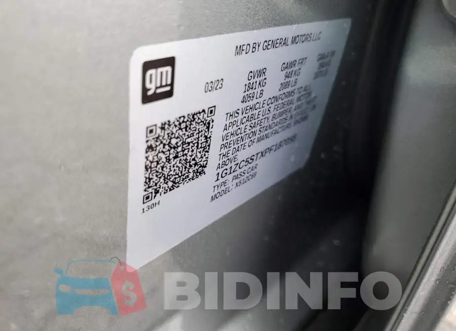 1G1ZC5STXPF187055 Photo# 12