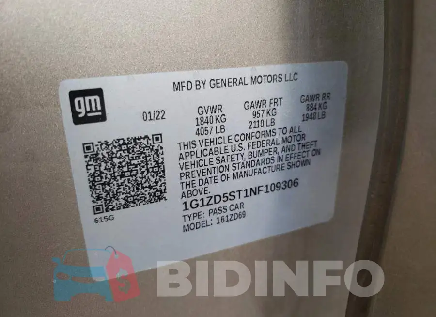 1G1ZD5ST1NF109306 Photo# 13