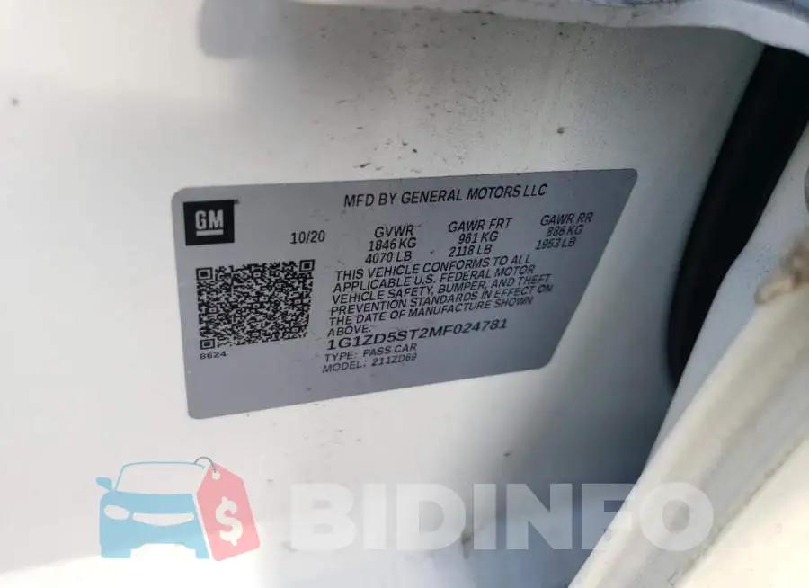 1G1ZD5ST2MF024781 Photo# 13